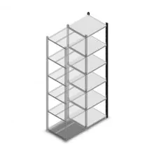 Fachbodenregal Medium Duty 2000x550x500mm (hxbxt) 6 Ebenen anthrazit Anbauregal