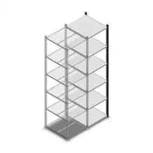 Fachbodenregal Medium Duty 2200x550x600mm (hxbxt) 6 Ebenen anthrazit Anbauregal