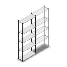 Fachbodenregal Medium Duty 2200x850x300mm (hxbxt) 5 Ebenen anthrazit Anfangsregal