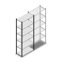 Fachbodenregal Medium Duty 2200x850x400mm (hxbxt) 6 Ebenen anthrazit Anfangsregal