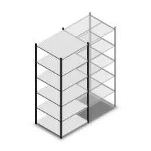 Fachbodenregal Medium Duty 2200x850x800mm (hxbxt) 6 Ebenen anthrazit Anfangsregal