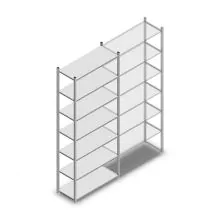 Fachbodenregal Light Duty 2500x1000x400mm (hxbxt) 7 Ebenen Anfangsregal