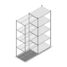 Fachbodenregal Medium Duty 2500x1000x700mm (hxbxt) 5 Ebenen verzinkt Anbauregal
