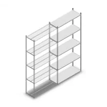 Fachbodenregal Medium Duty 2500x1150x400mm (hxbxt) 5 Ebenen verzinkt Anbauregal