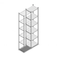 Fachbodenregal Medium Duty 3000x550x400mm (hxbxt) 6 Ebenen verzinkt Anbauregal