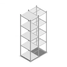 Fachbodenregal Medium Duty 2500x550x700mm (hxbxt) 5 Ebenen verzinkt Anfangsregal