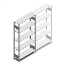 Fachbodenregal Heavy Duty 2000x1000x300 mm (hxbxt) 5 Ebenen 150 kg Anfangsregal