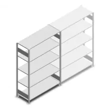 Schwerlast-Fachbodenregal 2000x1300x500 mm (hxbxt) 5 Ebenen 250 kg Anfangsregal