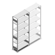Fachbodenregal Heavy Duty 2500x1000x400 mm (hxbxt) 6 Ebenen 250 kg Anfangsregal