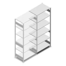 Fachbodenregal Heavy Duty 2500x1000x600 mm (hxbxt) 6 Ebenen 150 kg Anbauregal