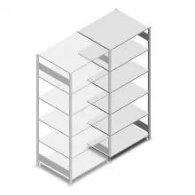 Fachbodenregal Heavy Duty 2500x1000x800 mm (hxbxt) 6 Ebenen 250 kg Anbauregal