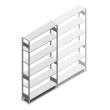 Fachbodenregal Heavy Duty 2500x1300x300 mm (hxbxt) 6 Ebenen 150 kg Anfangsregal