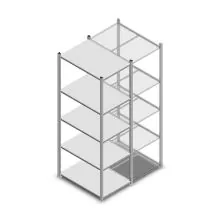 Fachbodenregal Light Duty 2000x550x800 mm (hxbxt) 5 Ebenen Anfangsregal