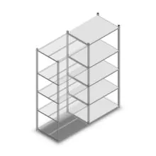 Fachbodenregal Light Duty 2000x850x600 mm (hxbxt) 5 Ebenen Anbauregal