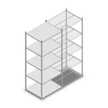 Fachbodenregal Light Duty 2500x1000x800 mm (hxbxt) 5 Ebenen Anfangsregal