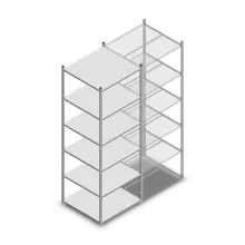 Fachbodenregal Light Duty 2500x850x800 mm (hxbxt) 6 Ebenen Anfangsregal