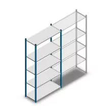Fachbodenregal Medium Duty 2000x1000x400 mm (hxbxt) 5 Ebenen blau Anfangsregal
