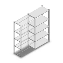 Fachbodenregal Medium Duty 2000x1000x500 mm (hxbxt) 5 Ebenen anthrazit Anbauregal