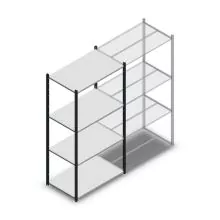 Fachbodenregal Medium Duty 2000x1000x600 mm (hxbxt) 4 Ebenen Anthrazit Anfangsregal