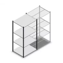 Fachbodenregal Medium Duty 2000x1000x800 mm (hxbxt) 4 Ebenen anthrazit Anfangsregal
