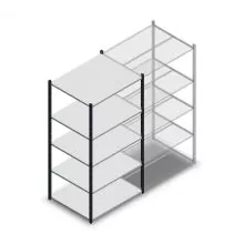 Fachbodenregal Medium Duty 2000x1000x800 mm (hxbxt) 5 Ebenen anthrazit Anfangsregal