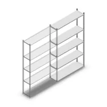 Fachbodenregal Medium Duty 2000x1150x300 mm (hxbxt) 5 Ebenen verzinkt Anbauregal