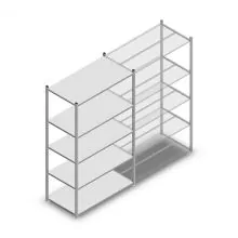 Fachbodenregal Medium Duty 2000x1150x600 mm (hxbxt) 5 Ebenen verzinkter Anfangsregal