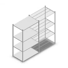 Fachbodenregal Medium Duty 2000x1150x700 mm (hxbxt) 4 Ebenen verzinkt Anfangsregal