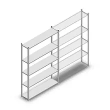 Fachbodenregal Medium Duty 2000x1300x300 mm (hxbxt) 5 Ebenen verzinkt Anfangsregal