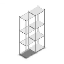 Fachbodenregal Mittlere Belastung 2000x550x400 mm (hxbxt) 4 Ebenen verzinkt Anbauregal