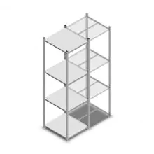 Fachbodenregal Medium Duty 2000x550x600 mm (hxbxt) 4 Ebenen verzinkt Anfangsregal