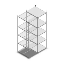 Fachbodenregal Medium Duty 2000x550x700 mm (hxbxt) 5 Ebenen verzinkt Anbauregal