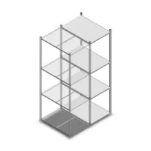 Fachbodenregal Medium Duty 2000x550x800 mm (hxbxt) 4 Ebenen verzinkter Anbauregal