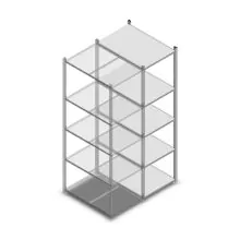 Fachbodenregal Medium Duty 2000x550x800 mm (hxbxt) 5 Ebenen verzinkt Anbauregal