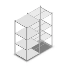 Fachbodenregal Medium Duty 2000x850x800 mm (hxbxt) 4 Ebenen verzinkt Anfangsregal