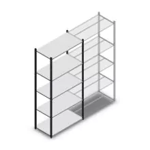 Fachbodenregal Medium Duty 2200x1000x500 mm (hxbxt) 5 Ebenen Antrazit Anfangsregal