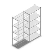 Fachbodenregal Medium Duty 2200x1000x500 mm (hxbxt) 5 Ebenen verzinkt Anbauregal
