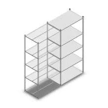 Fachbodenregal Medium Duty 2200x1000x600 mm (hxbxt) 5 Ebenen verzinkt Anbauregal