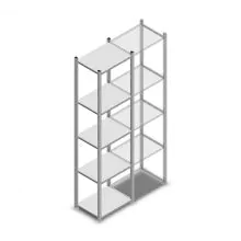 Fachbodenregal Medium Duty 2200x550x400 mm (hxbxt) 5 Ebenen verzinkt Anfangsregal
