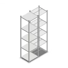 Fachbodenregal Medium Duty 2200x550x500 mm (hxbxt) 5 Ebenen verzinkt Anfangsregal