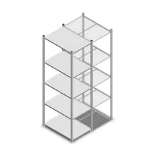 Fachbodenregal Medium Duty 2200x550x800 mm (hxbxt) 5 Ebenen verzinkt Anfangsregal
