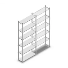 Fachbodenregal Medium Duty 2500x1000x300 mm (hxbxt) 6 Ebenen verzinkt Anfangsregal