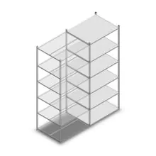 Fachbodenregal Medium Duty 2500x1000x800 mm (hxbxt) 6 Ebenen verzinkt Anbauregal