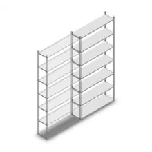 Fachbodenregal Medium Duty 3000x1150x300 mm (hxbxt) 7 Ebenen verzinkt Anbauregal