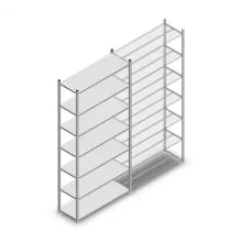 Fachbodenregal Medium Duty 3000x1150x400 mm (hxbxt) 7 Ebenen verzinkt Anfangsregal