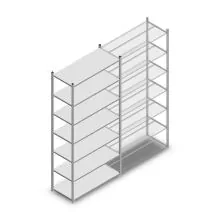 Fachbodenregal Medium Duty 3000x1150x500 mm (hxbxt) 7 Ebenen verzinkt Anfangsregal
