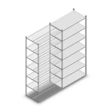 Fachbodenregal Medium Duty 3000x1150x600 mm (hxbxt) 7 Ebenen verzinkt Anbauregal