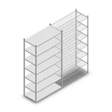 Fachbodenregal Medium Duty 3000x1300x600 mm (hxbxt) 7 Ebenen verzinkt Anfangsregal