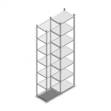 Fachbodenregal Medium Duty 3000x550x400 mm (hxbxt) 7 Ebenen verzinkt Anbauregal