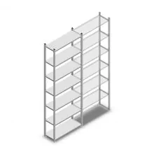 Fachbodenregal Medium Duty 3000x850x300 mm (hxbxt) 7 Ebenen verzinkt Anfangsregal